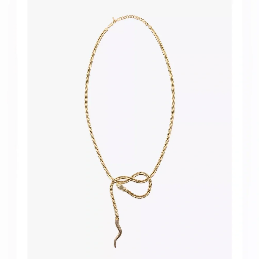 ZARA Size 32 METAL SNAKE BELT NWT - Picture 4 of 8